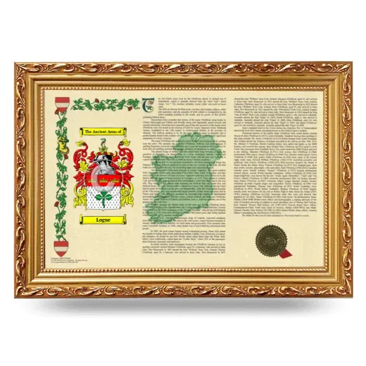 Logue Armorial Landscape Framed - Gold