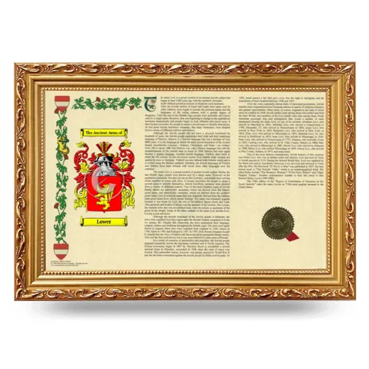 Lower Armorial Landscape Framed - Gold