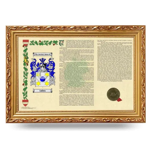 Luben Armorial Landscape Framed - Gold