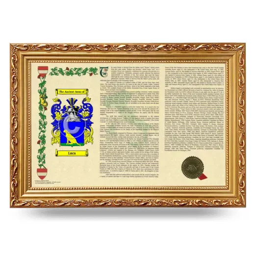 Luca Armorial Landscape Framed - Gold