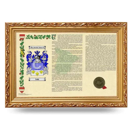 Luis Armorial Landscape Framed - Gold