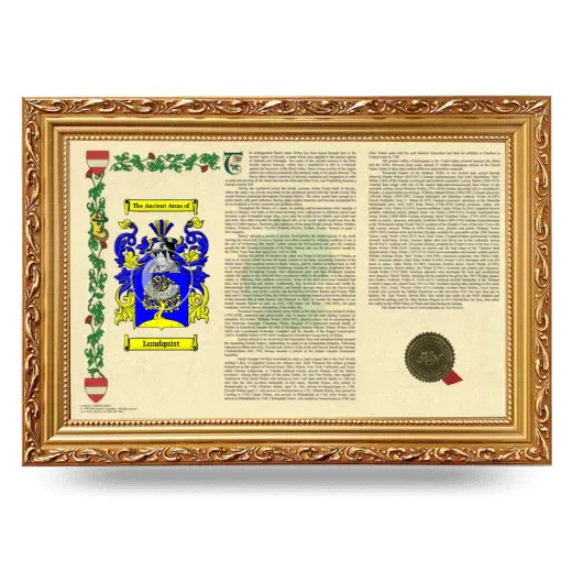 Lundquist Armorial Landscape Framed - Gold