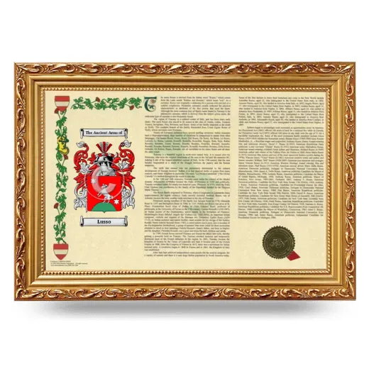 Lusso Armorial Landscape Framed - Gold