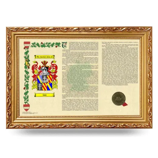 Luz Armorial Landscape Framed - Gold