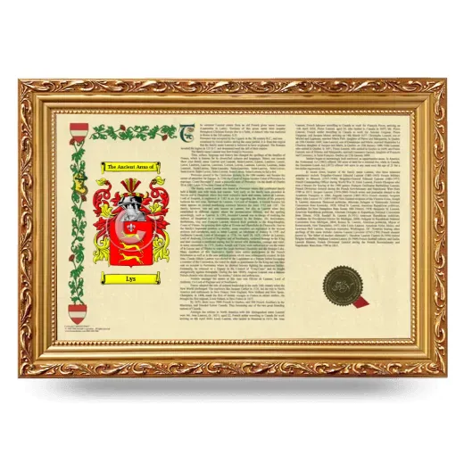 Lys Armorial Landscape Framed - Gold