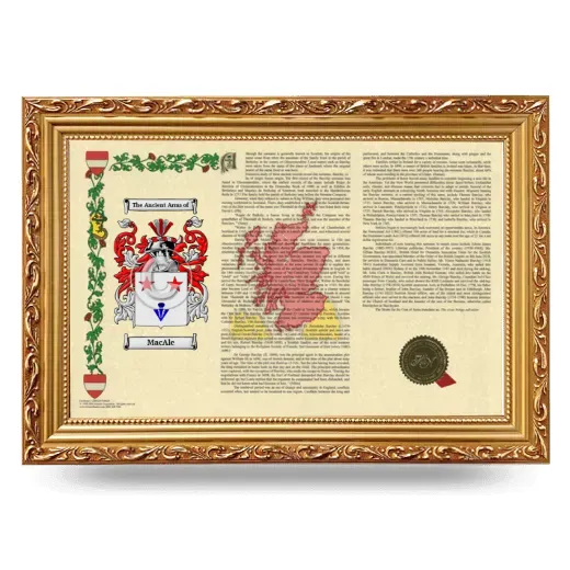 MacAle Armorial Landscape Framed - Gold