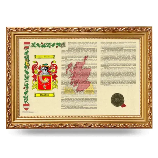MacBeth Armorial Landscape Framed - Gold
