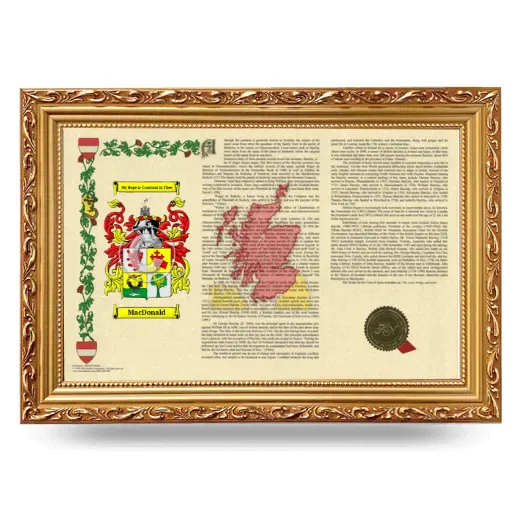 MacDonald Armorial Landscape Framed - Gold