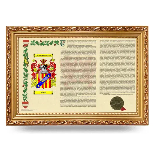 Mach Armorial Landscape Framed - Gold