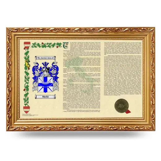 Machi Armorial Landscape Framed - Gold