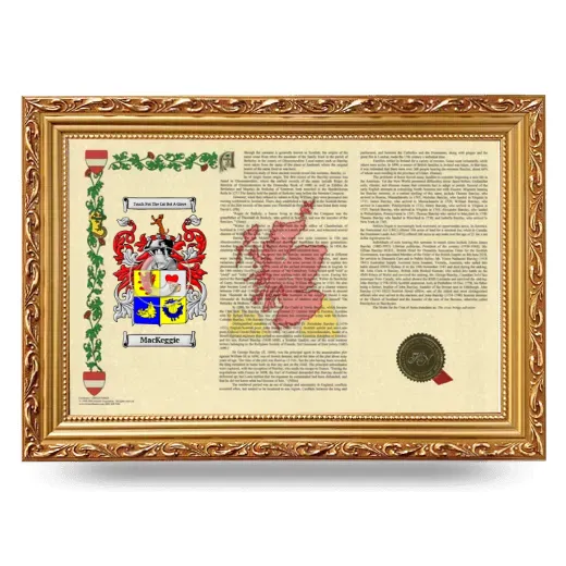 MacKeggie Armorial Landscape Framed - Gold