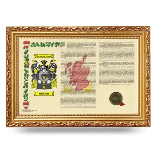 MacKellar Armorial Landscape Framed - Gold