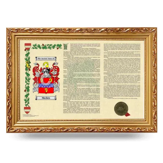 MacKen Armorial Landscape Framed - Gold