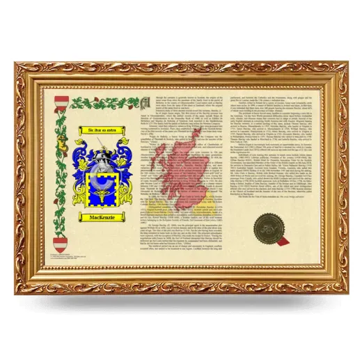 MacKenzie Armorial Landscape Framed - Gold