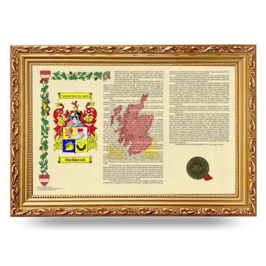 MacKintosh Armorial Landscape Framed - Gold