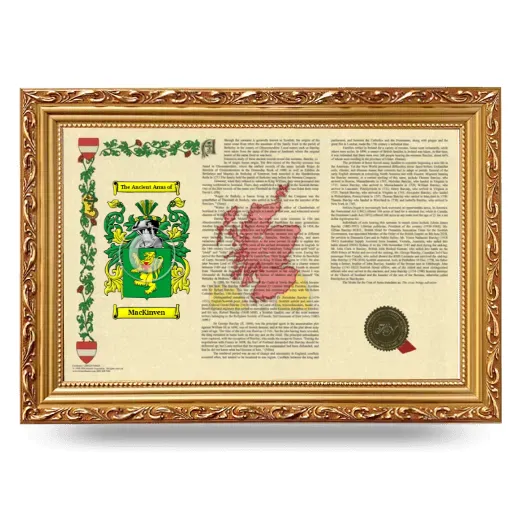 MacKinven Armorial Landscape Framed - Gold