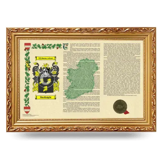 MacKnight Armorial Landscape Framed - Gold