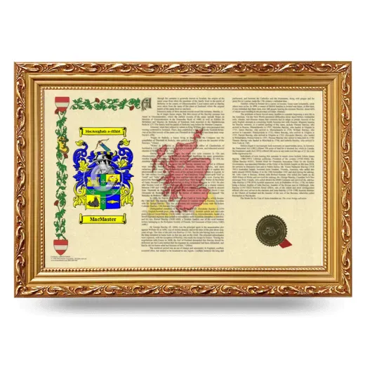MacMaster Armorial Landscape Framed - Gold
