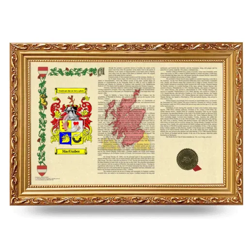 MacUmber Armorial Landscape Framed - Gold