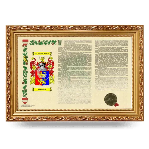 Maddick Armorial Landscape Framed - Gold