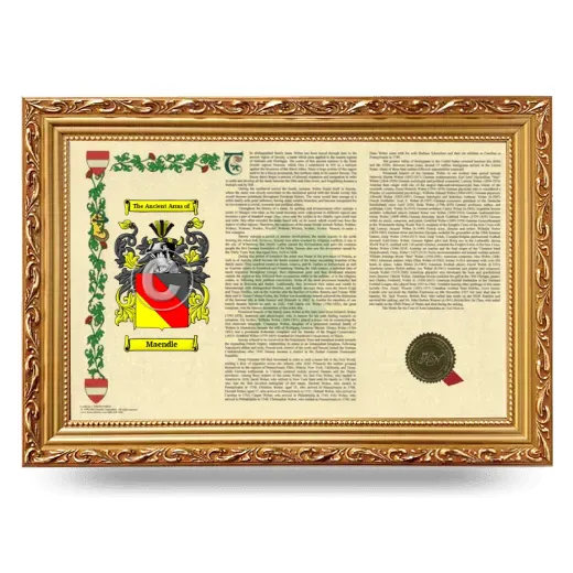 Maendle Armorial Landscape Framed - Gold