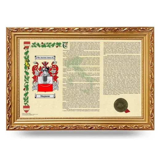Magnone Armorial Landscape Framed - Gold