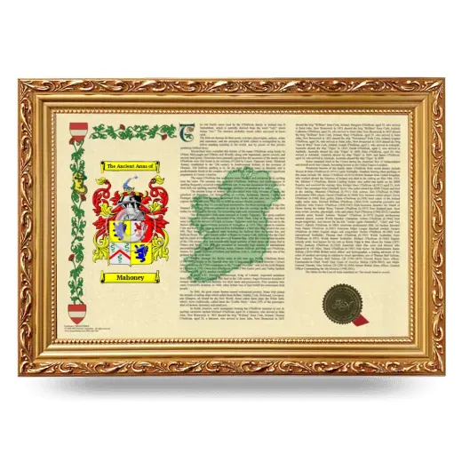 Mahoney Armorial Landscape Framed - Gold