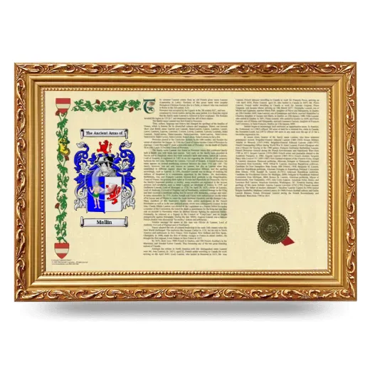 Mallin Armorial Landscape Framed - Gold