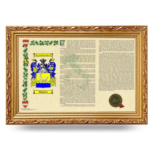 Mancuso Armorial Landscape Framed - Gold