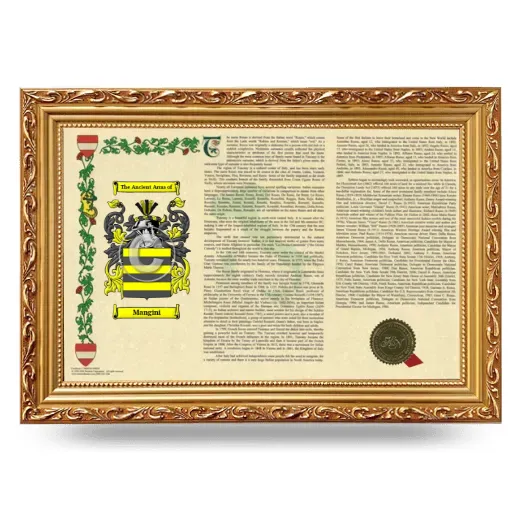 Mangini Armorial Landscape Framed - Gold