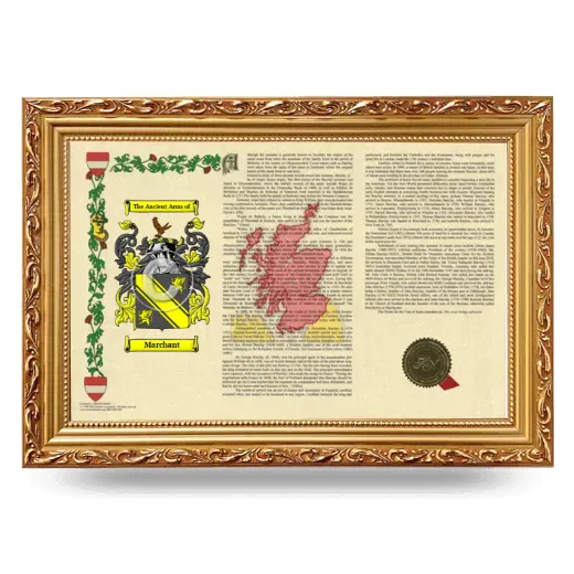 Marchant Armorial Landscape Framed - Gold