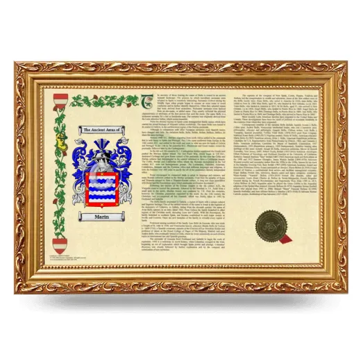 Marin Armorial Landscape Framed - Gold