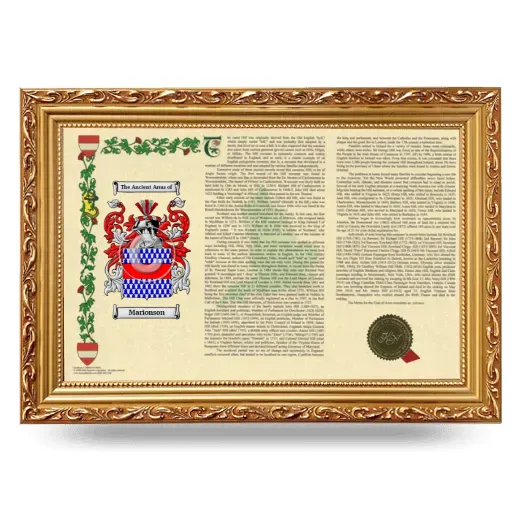 Marionson Armorial Landscape Framed - Gold
