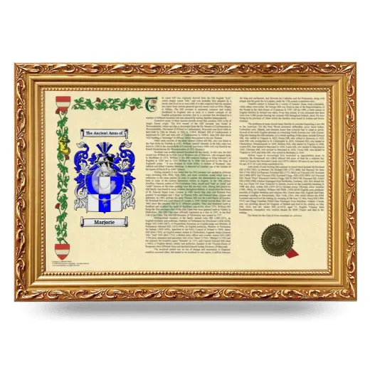 Marjorie Armorial Landscape Framed - Gold
