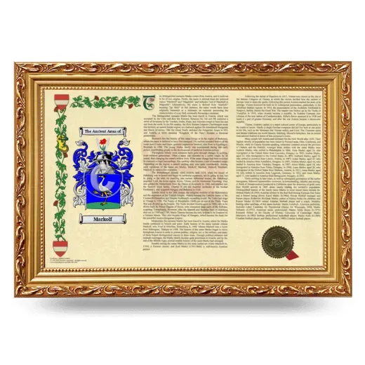 Markolf Armorial Landscape Framed - Gold