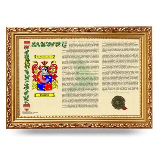 Marlowe Armorial Landscape Framed - Gold