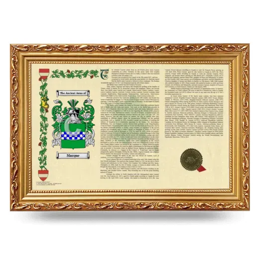 Marque Armorial Landscape Framed - Gold