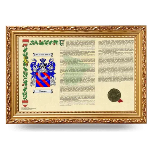 Marque Armorial Landscape Framed - Gold