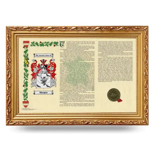 Marquis Armorial Landscape Framed - Gold