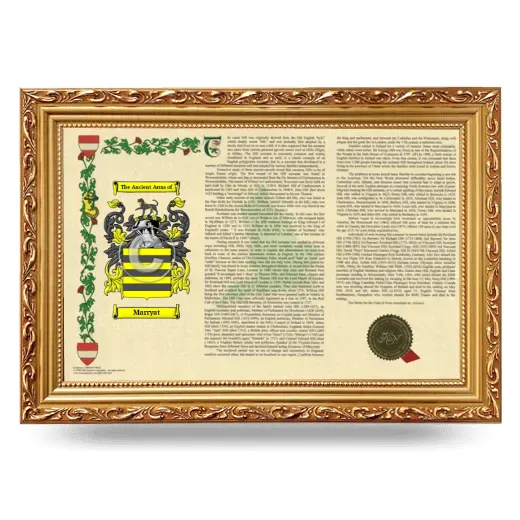 Marryat Armorial Landscape Framed - Gold