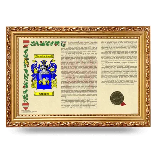 Martinsen Armorial Landscape Framed - Gold