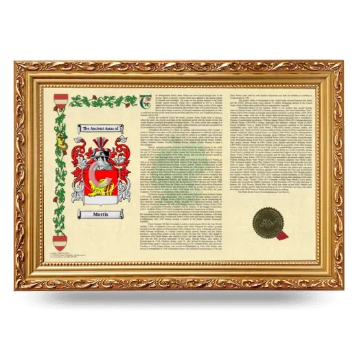 Martis Armorial Landscape Framed - Gold