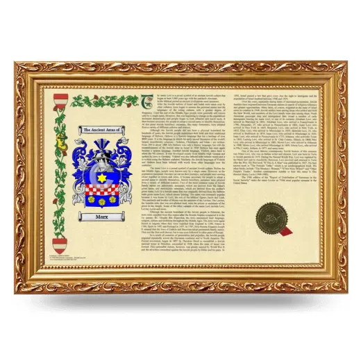 Marx Armorial Landscape Framed - Gold