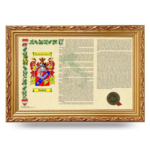 Maskaly Armorial Landscape Framed - Gold