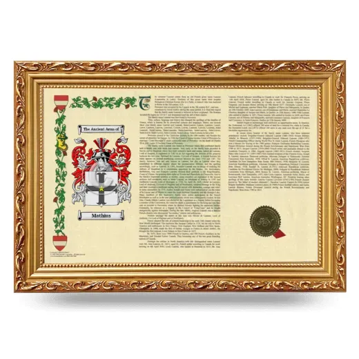 Mathius Armorial Landscape Framed - Gold