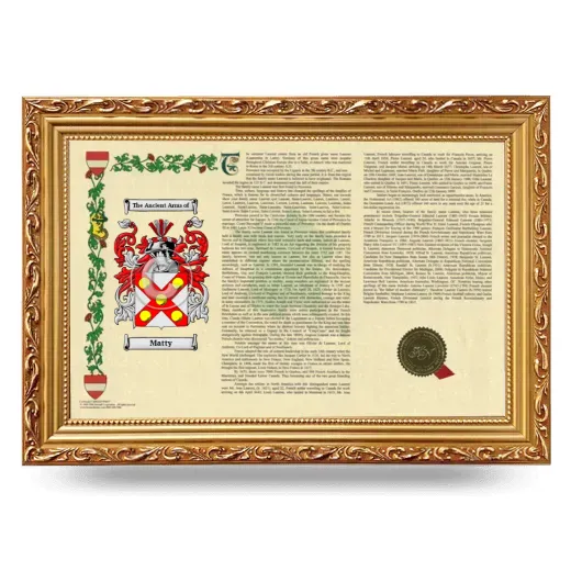 Matty Armorial Landscape Framed - Gold