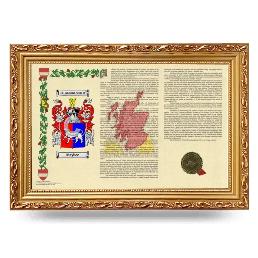 Maybee Armorial Landscape Framed - Gold