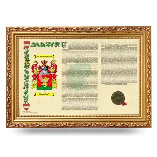 Mayerhoff Armorial Landscape Framed - Gold