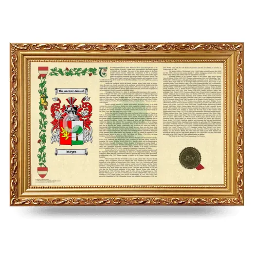 Mayra Armorial Landscape Framed - Gold