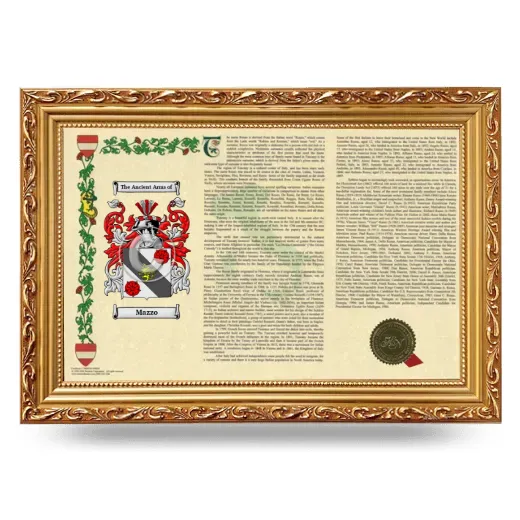 Mazzo Armorial Landscape Framed - Gold